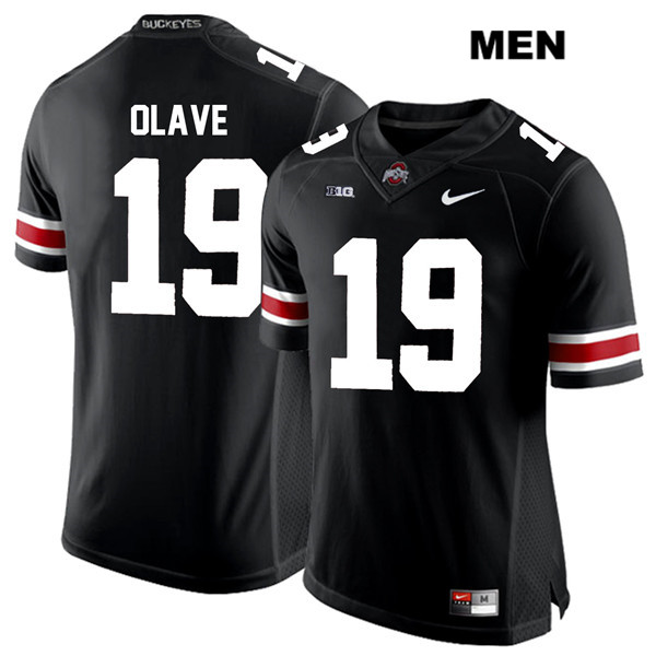 Ohio State Buckeyes Men's Chris Olave #19 White Number Black Authentic Nike College NCAA Stitched Football Jersey YQ19G24QA